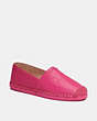 COACH®,CHARLIE ESPADRILLE,Leather,Bold Pink,Front View