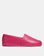 COACH®,CHARLIE ESPADRILLE,Leather,Bold Pink,Angle View