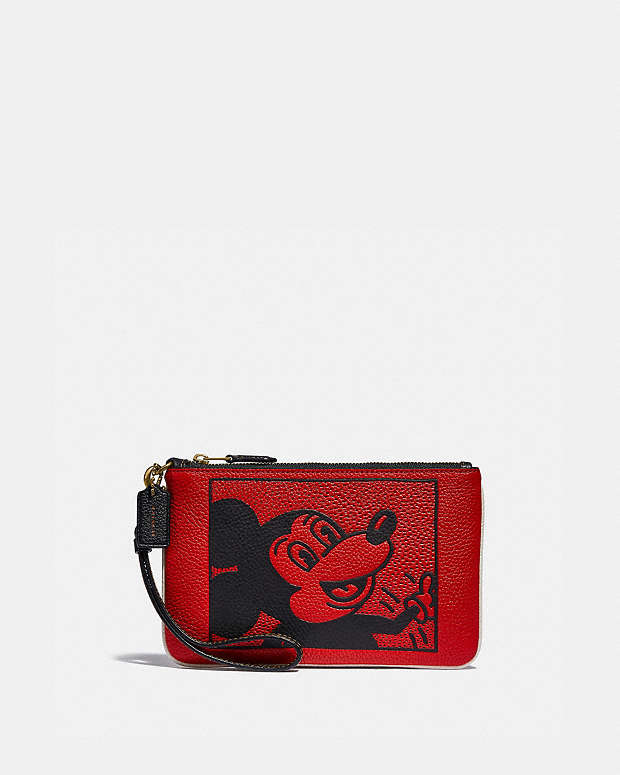 COACH® | Disney Mickey Mouse X Keith Haring Small Wristlet