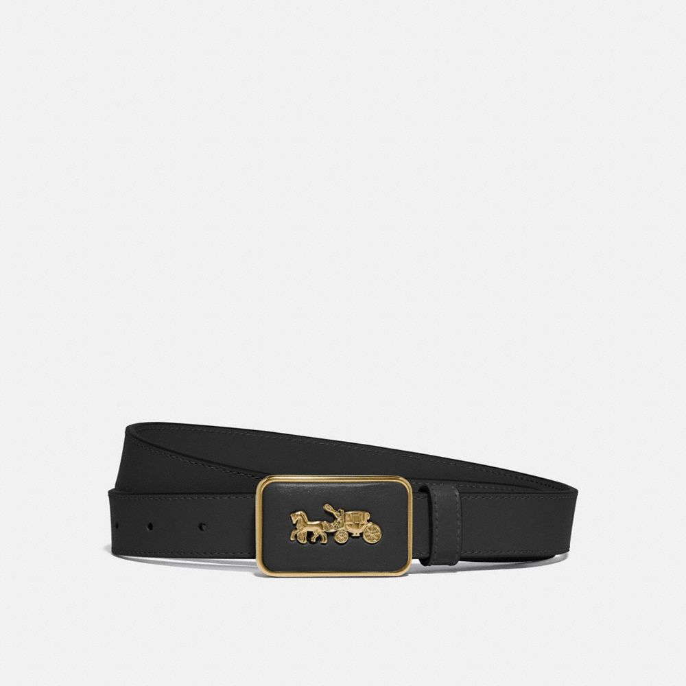 Ceinture à Boucle Plaque Cheval Et Calèche, 25 Mm