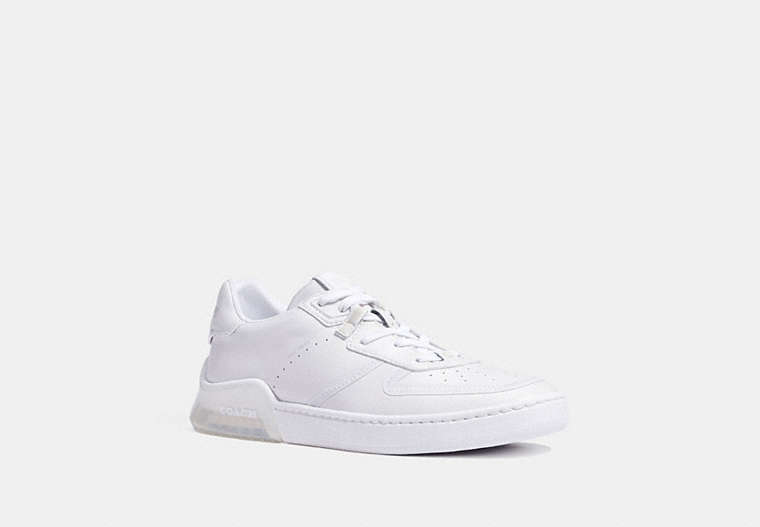COACH®,CITYSOLE COURT SNEAKER,Leather,Optic White,Front View