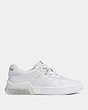 COACH®,CITYSOLE COURT SNEAKER,Leather,Optic White,Angle View
