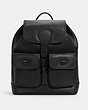 COACH®,HERITAGE BACKPACK,Large,Gunmetal/Black,Front View