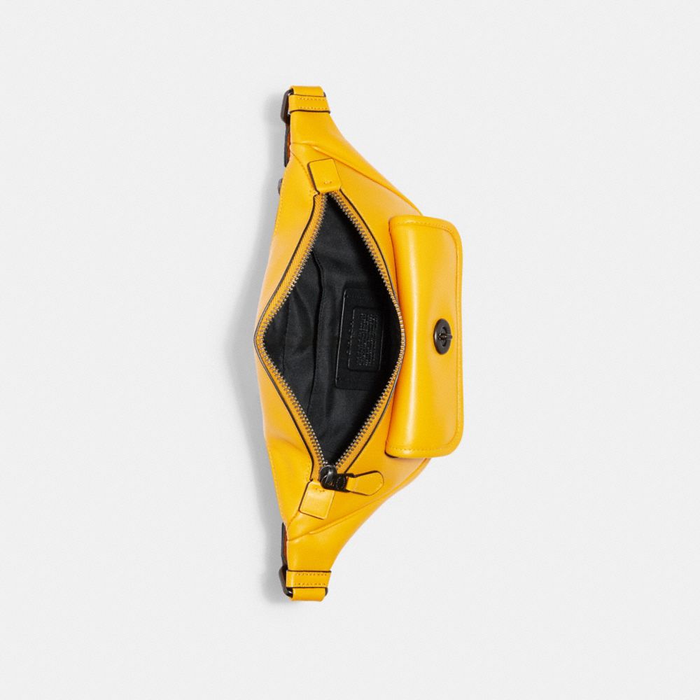 COACH®,Heritage Belt Bag,,Inside View,Top View