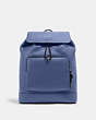 COACH®,TURNER BACKPACK,Leather,X-Large,Gunmetal/Blue Mist,Front View