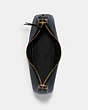 COACH®,BAILEY HOBO,Pebbled Leather,Small,Gold/Black,Inside View,Top View