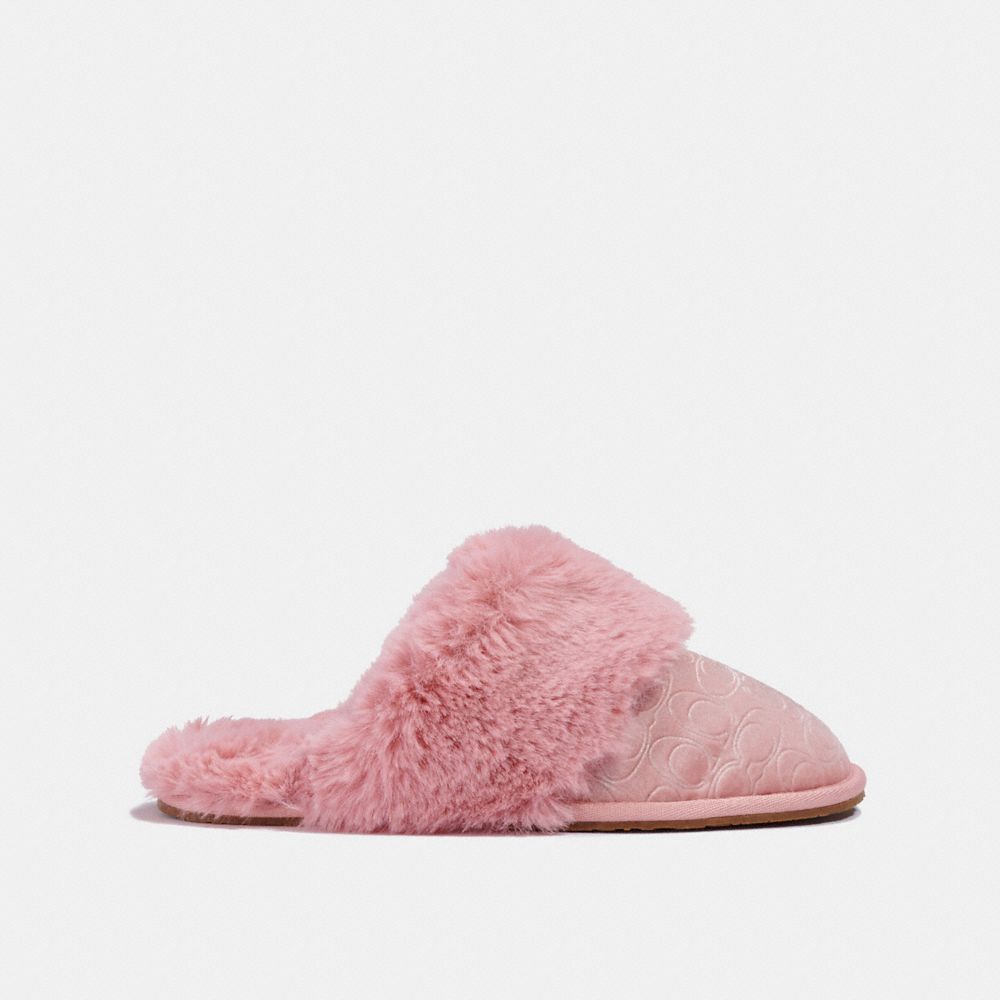 Pink coach slippers new arrivals