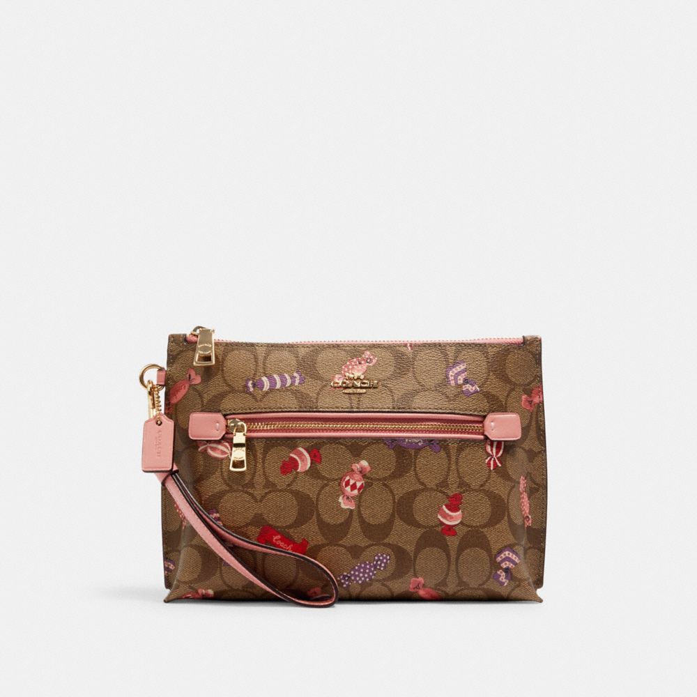 COACH Outlet Rowan Pouch In Signature Canvas With Candy Print