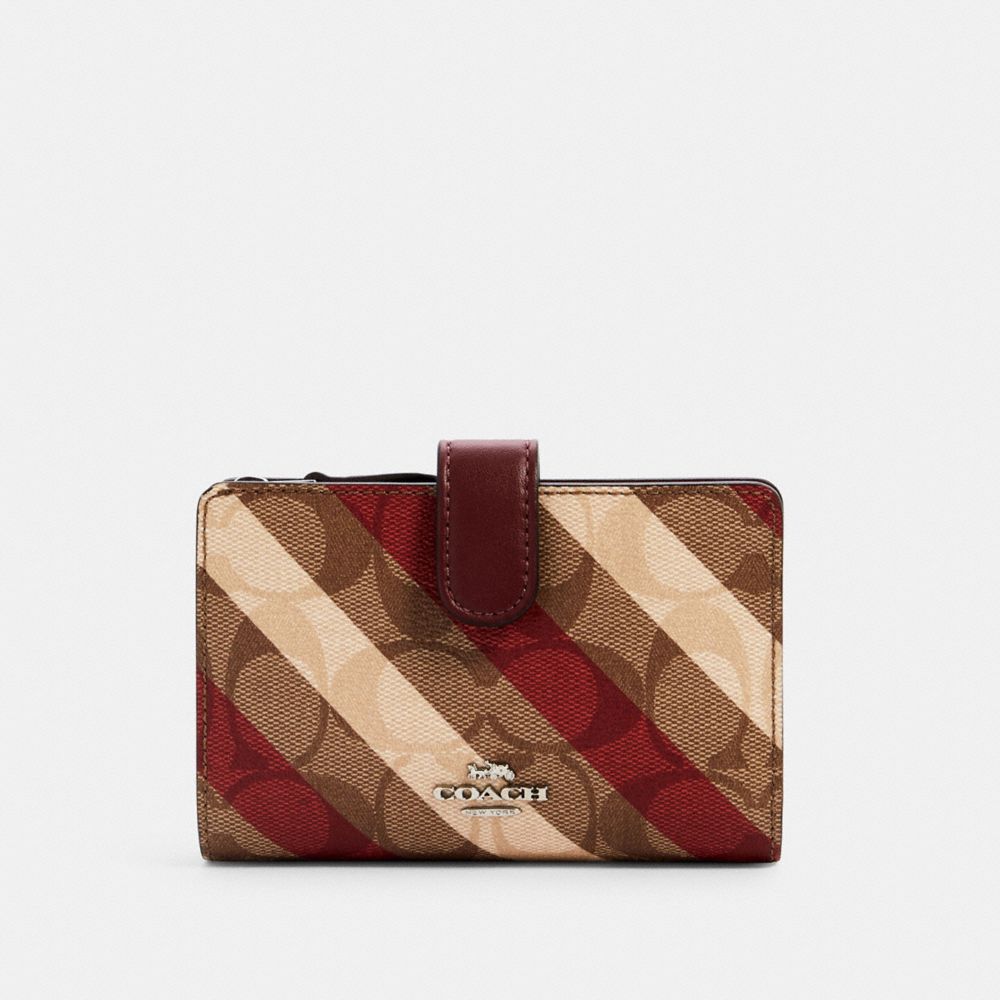 Coach signature pvc medium corner zip wallet new arrivals