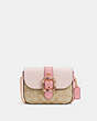 COACH®,GEMMA CROSSBODY BAG IN COLORBLOCK SIGNATURE CANVAS,pvc,Gold/Light Khaki/Pale Pink Multi,Front View