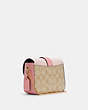 COACH®,GEMMA CROSSBODY BAG IN COLORBLOCK SIGNATURE CANVAS,pvc,Gold/Light Khaki/Pale Pink Multi,Angle View