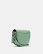 COACH®,ELLEN CROSSBODY,Pebbled Leather,Small,Silver/Washed Green,Angle View