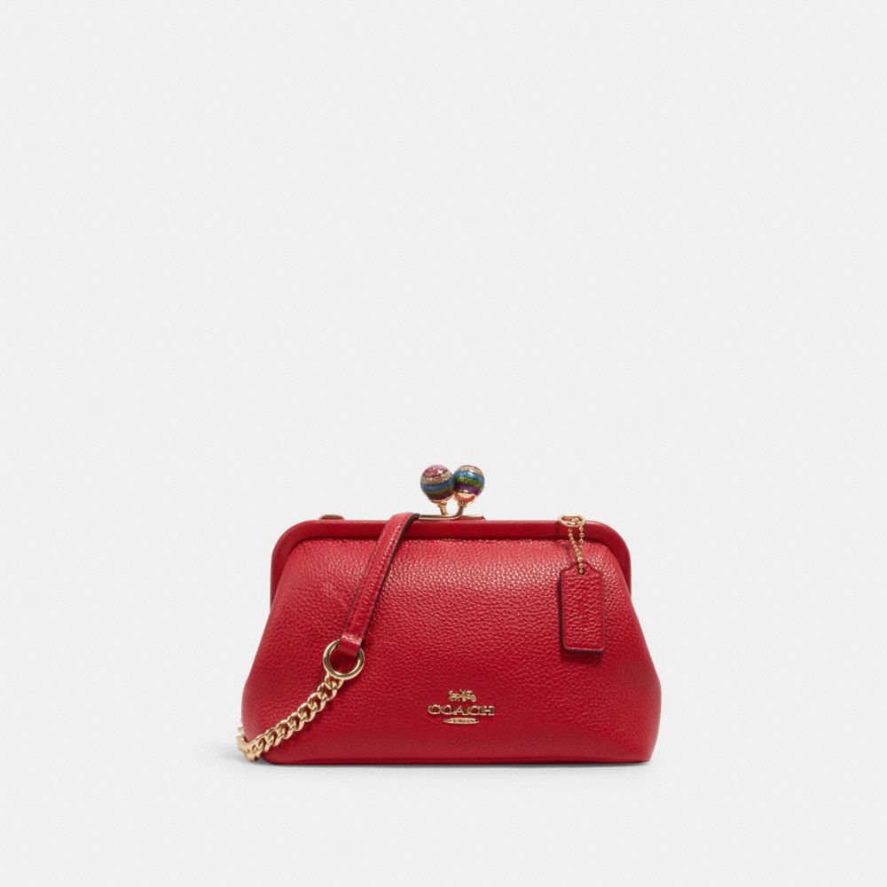 COACH Nora Kisslock Crossbody Bag in Red