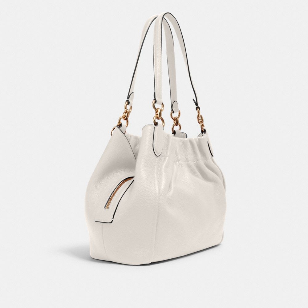 COACH®,PORTÉ-ÉPAULE MAYA,Cuir,IM/Craie,Angle View