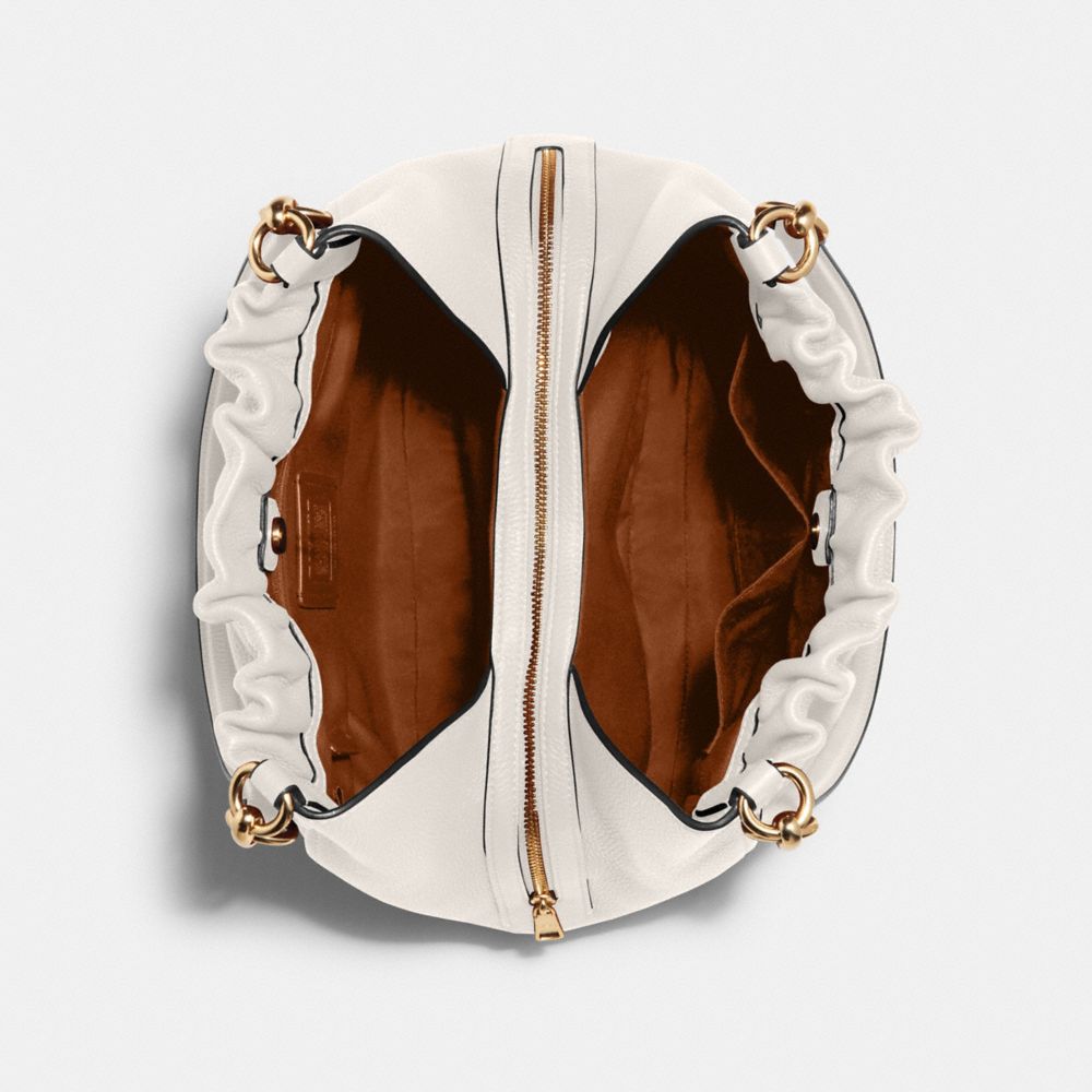 COACH®,PORTÉ-ÉPAULE MAYA,Cuir,IM/Craie,Inside View,Top View