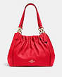 COACH®,MAYA SHOULDER BAG,Leather,Large,Gold/Carnation,Front View