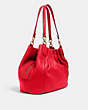 COACH®,MAYA SHOULDER BAG,Leather,Large,Gold/Carnation,Angle View