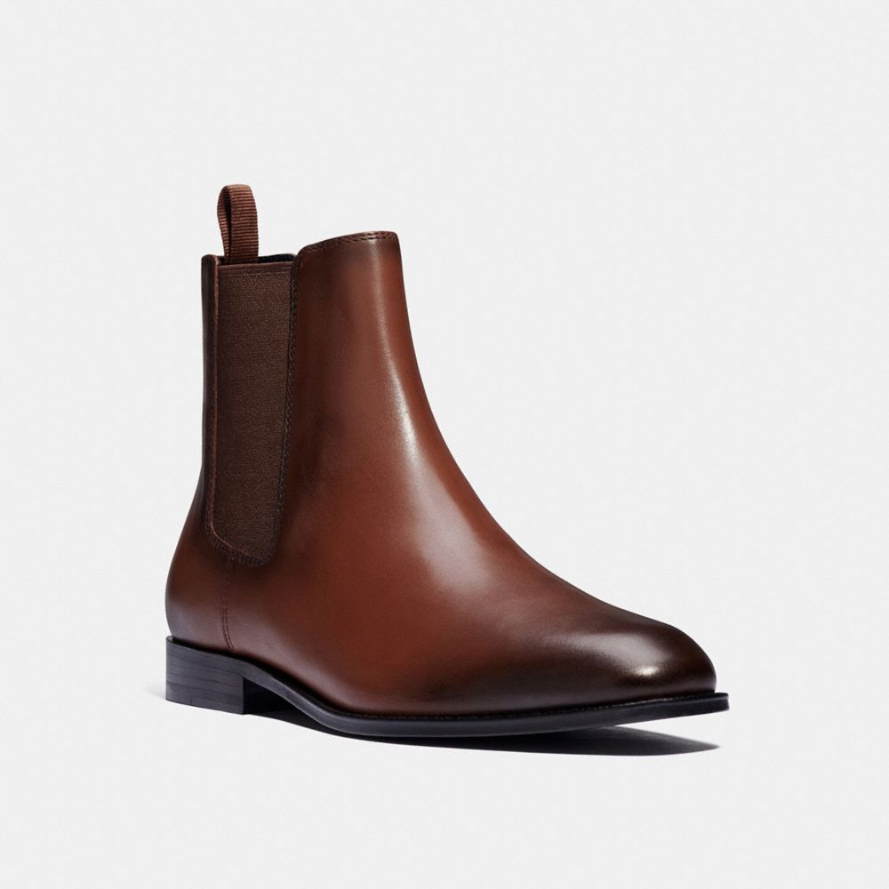 COACH®,METROPOLITAN CHELSEA BOOT,Saddle,Front View