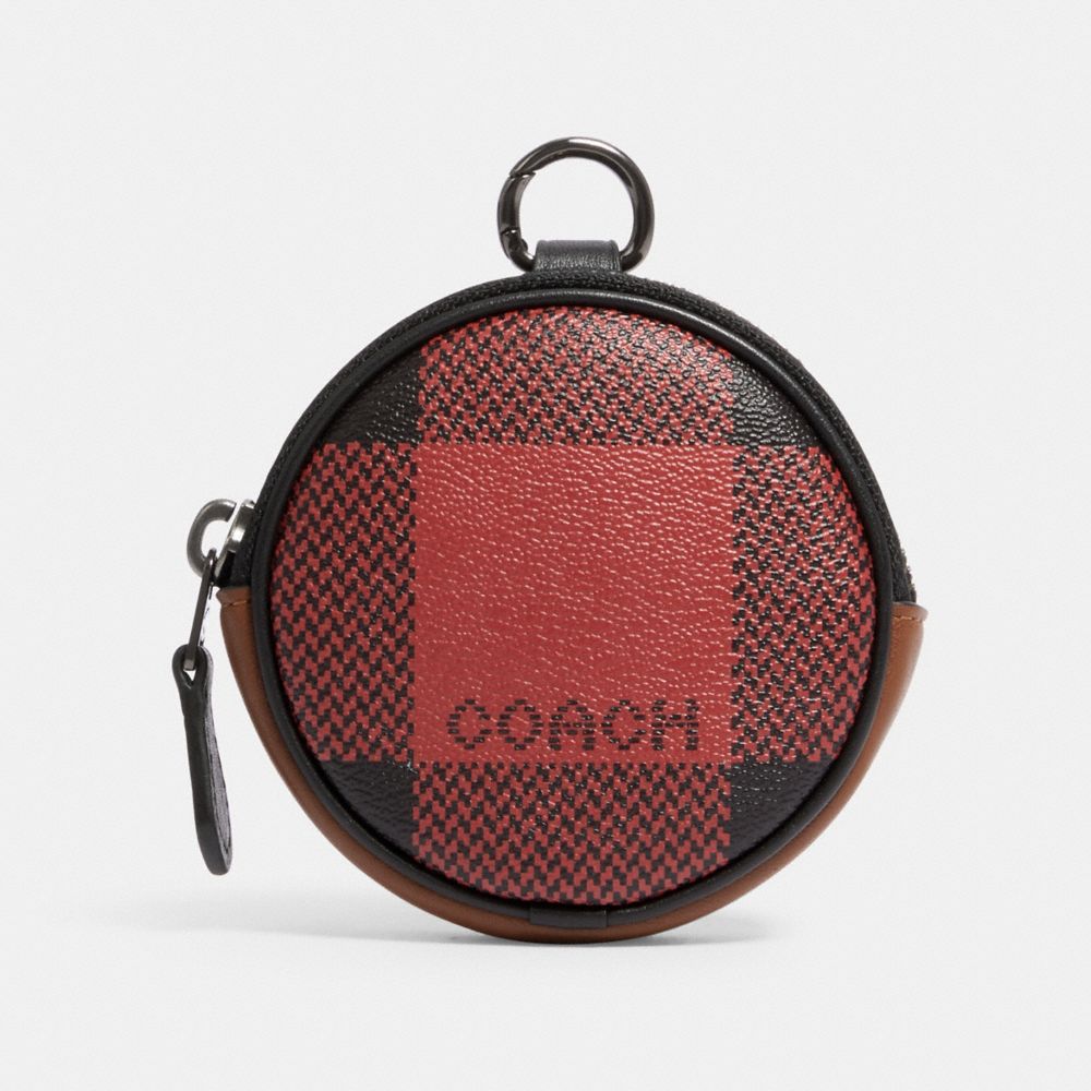 Coach round sale coin purse