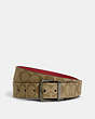 COACH®,ROLLER BUCKLE CUT-TO-SIZE REVERSIBLE BELT, 38MM,Leather,Black Antique Nickel/1941 Red/Khaki,Front View