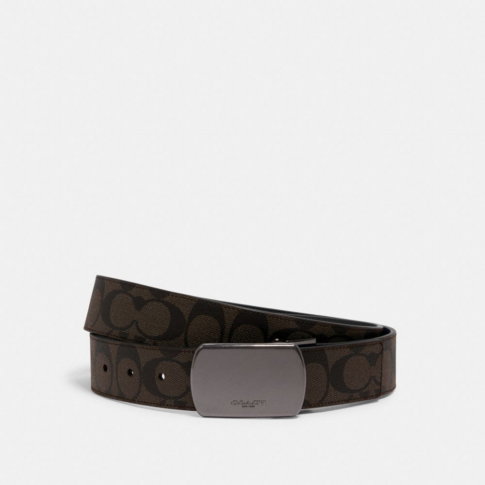 Buy Coach Signature Buckle Cut To Size Reversible Belt 38 Mm Black