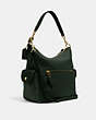 COACH®,PENNIE SHOULDER BAG,Large,Gold/Amazon Green,Angle View