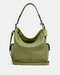 COACH®,PENNIE SHOULDER BAG,Leather,Large,Black Antique Nickel/Olive Green,Front View