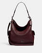 COACH®,PENNIE SHOULDER BAG,Leather,Large,QB/Dark Burgundy,Front View