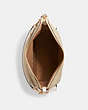 COACH®,PENNIE SHOULDER BAG IN SIGNATURE CANVAS,Leather,Large,Gold/Light Khaki Chalk,Inside View,Top View