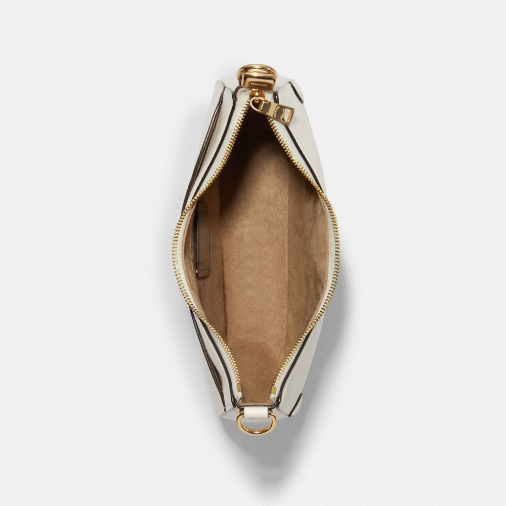 COACH®,GEORGIE HOBO,Smooth Leather,Medium,Gold/Chalk,Inside View,Top View