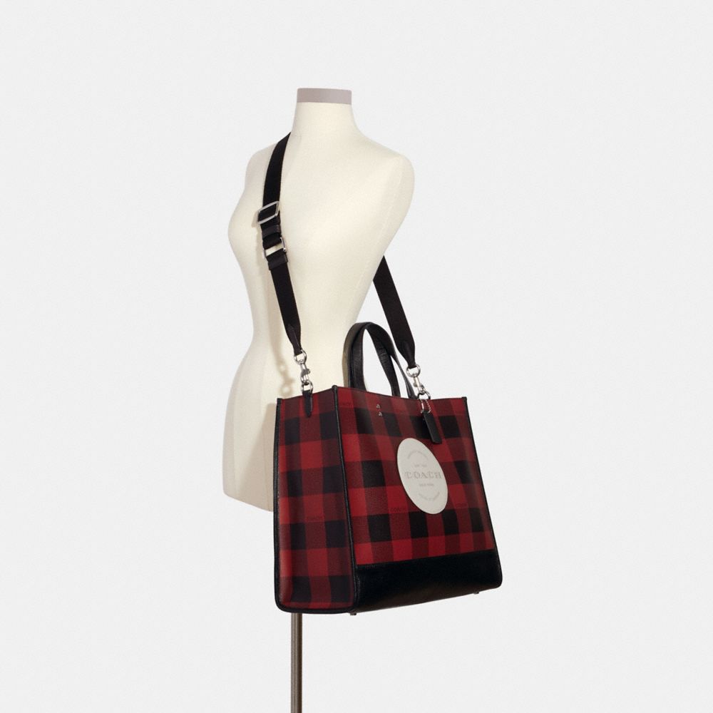 Coach buffalo sales plaid tote