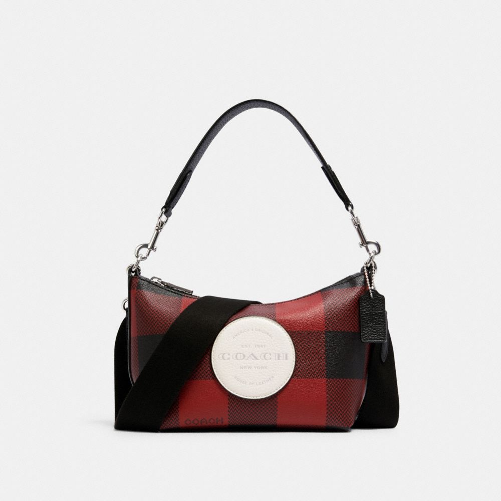 Women and Girls Coin Pouch, Cosmetic Bag, Small Pencil Bag with Hand Strap,  Soft and Durable Cash Clutch Bags for Card, Key, Red Black Buffalo Check  Plaid Pattern