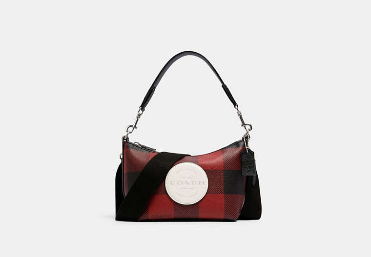 Dempsey Shoulder Bag With Buffalo Plaid Print And Coach Patch