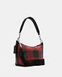 Dempsey Shoulder Bag With Buffalo Plaid Print And Coach Patch