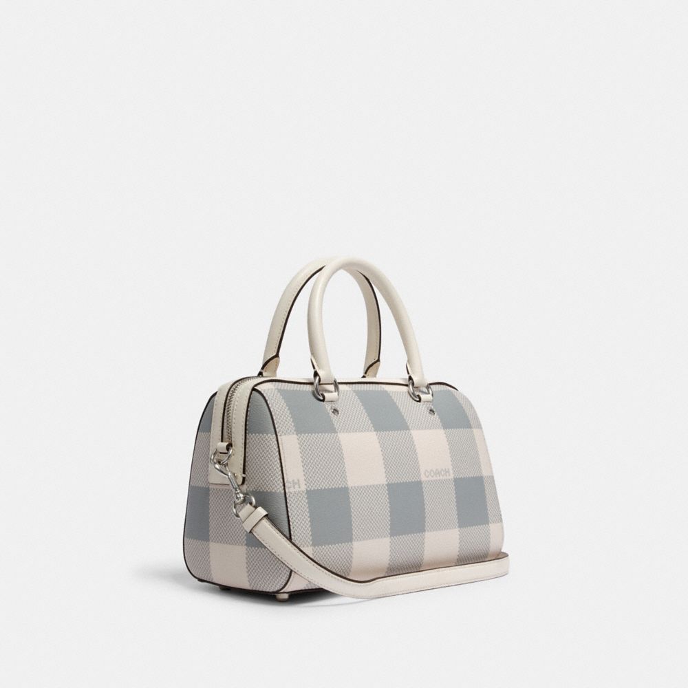 Rowan Satchel Bag With Buffalo Plaid Print