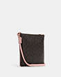 COACH®,ROWAN FILE BAG IN SIGNATURE CANVAS,pvc,Medium,Everyday,Gold/Brown Shell Pink,Angle View