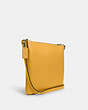 COACH®,ROWAN FILE BAG,Leather,Medium,Everyday,Silver/Honeycomb,Angle View