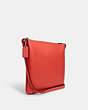 COACH®,ROWAN FILE BAG,Leather,Medium,Everyday,Silver/Tangerine,Angle View