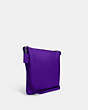 COACH®,ROWAN FILE BAG,Leather,Medium,Everyday,Silver/Sport Purple,Angle View