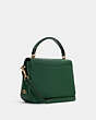 COACH®,MARLIE TOP HANDLE SATCHEL,Small,Gold/KELLY GREEN,Angle View