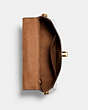 COACH®,MARLIE TOP HANDLE SATCHEL,Leather,Medium,Gold/Chalk Multi,Inside View,Top View