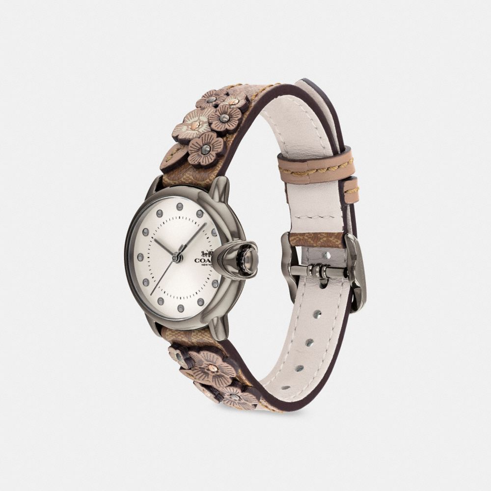 Coach delancey watch on sale with floral applique