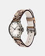 COACH®,ARDEN WATCH, 28MM,Signature Coated Canvas/Leather,TAN MULTI,Angle View