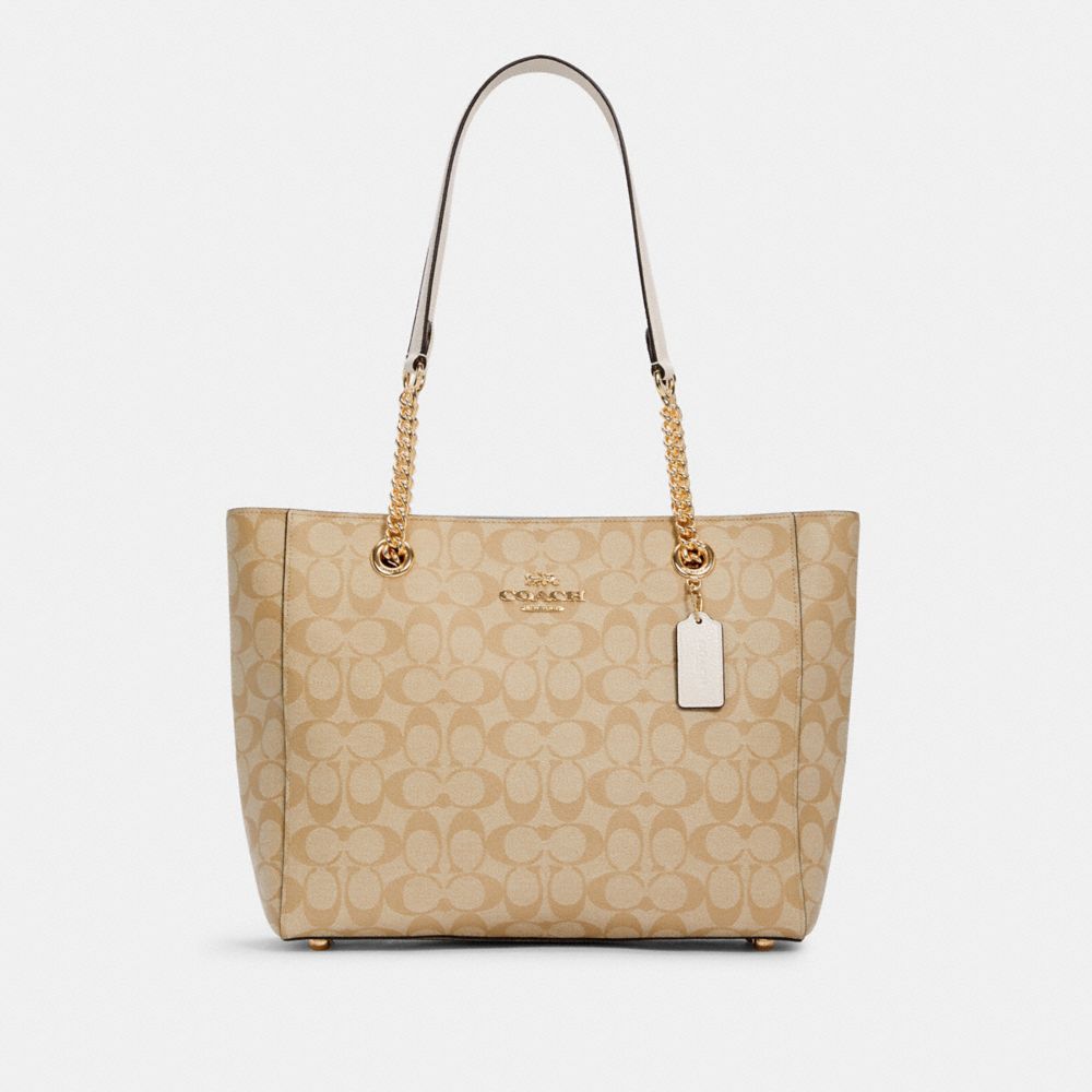 Coach+Outlet+Marlie+Tote+In+Signature+Canvas+-+Light+Khaki for