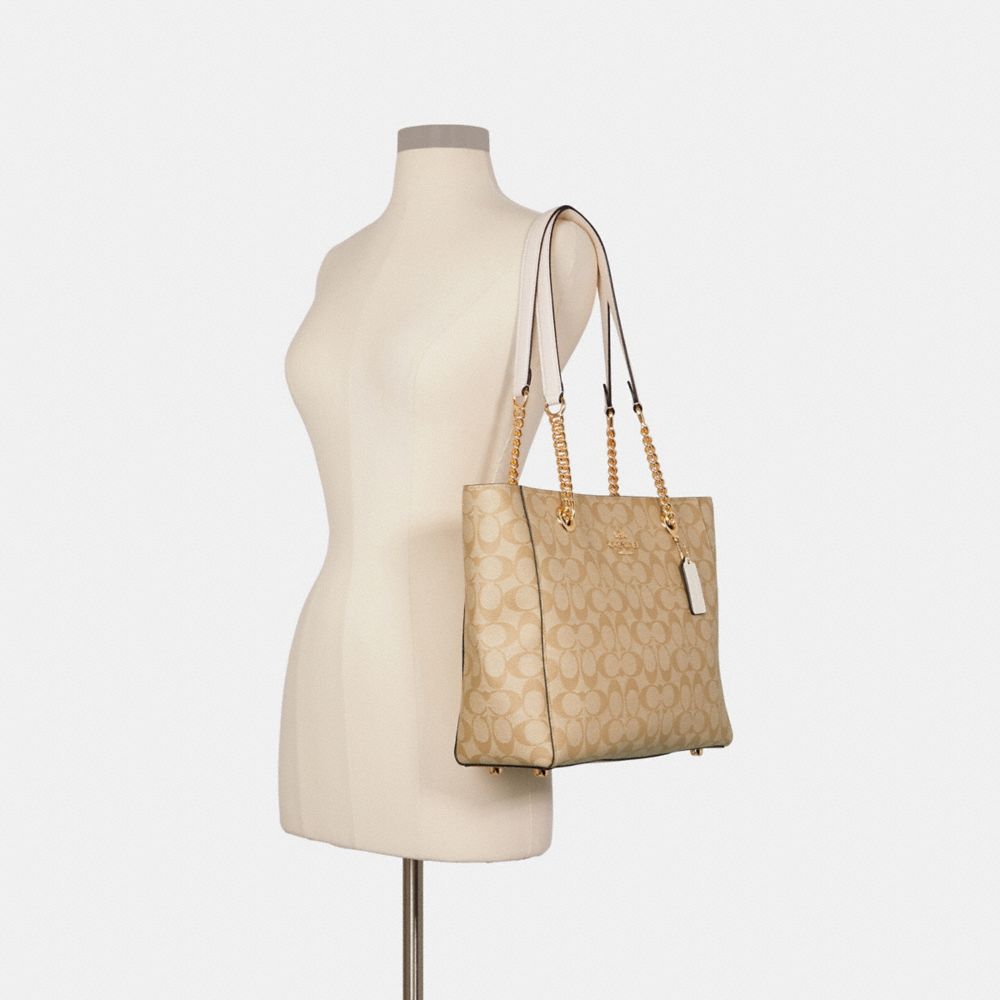 Coach+Outlet+Marlie+Tote+In+Signature+Canvas+-+Light+Khaki for