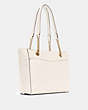 COACH®,MARLIE TOTE,Pebbled Leather,Large,Gold/Chalk,Angle View