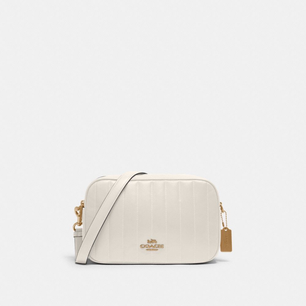 COACH Chain-linked Quilted Crossbody Bag in White