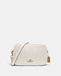 COACH®,JES CROSSBODY WITH LINEAR QUILTING,Leather,Medium,Gold/Chalk,Front View