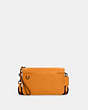 COACH®,HERITAGE CONVERTIBLE CROSSBODY,Leather,Mini,Gunmetal/Butterscotch,Front View