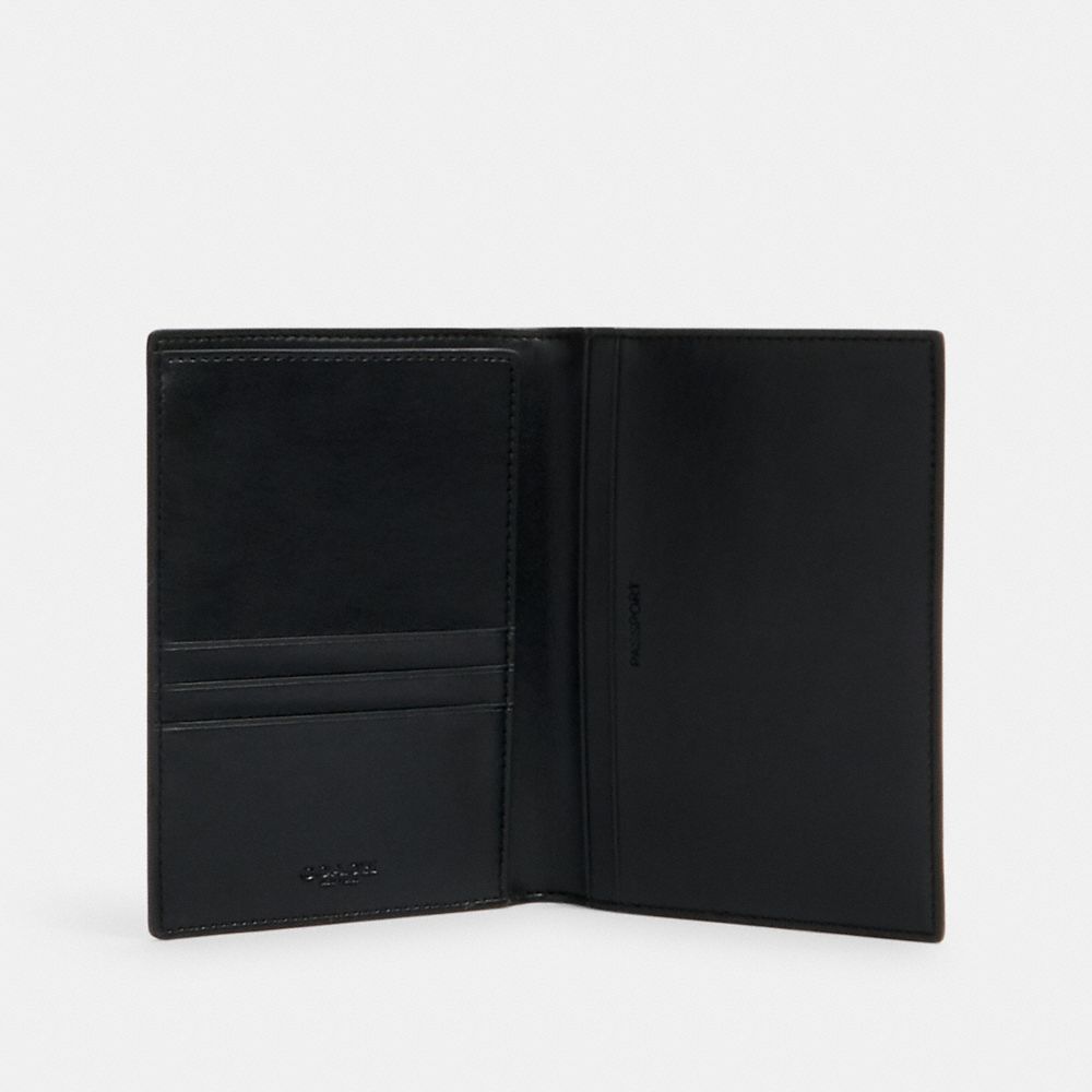 Passport Case In Signature Canvas With Diagonal Stripe Print